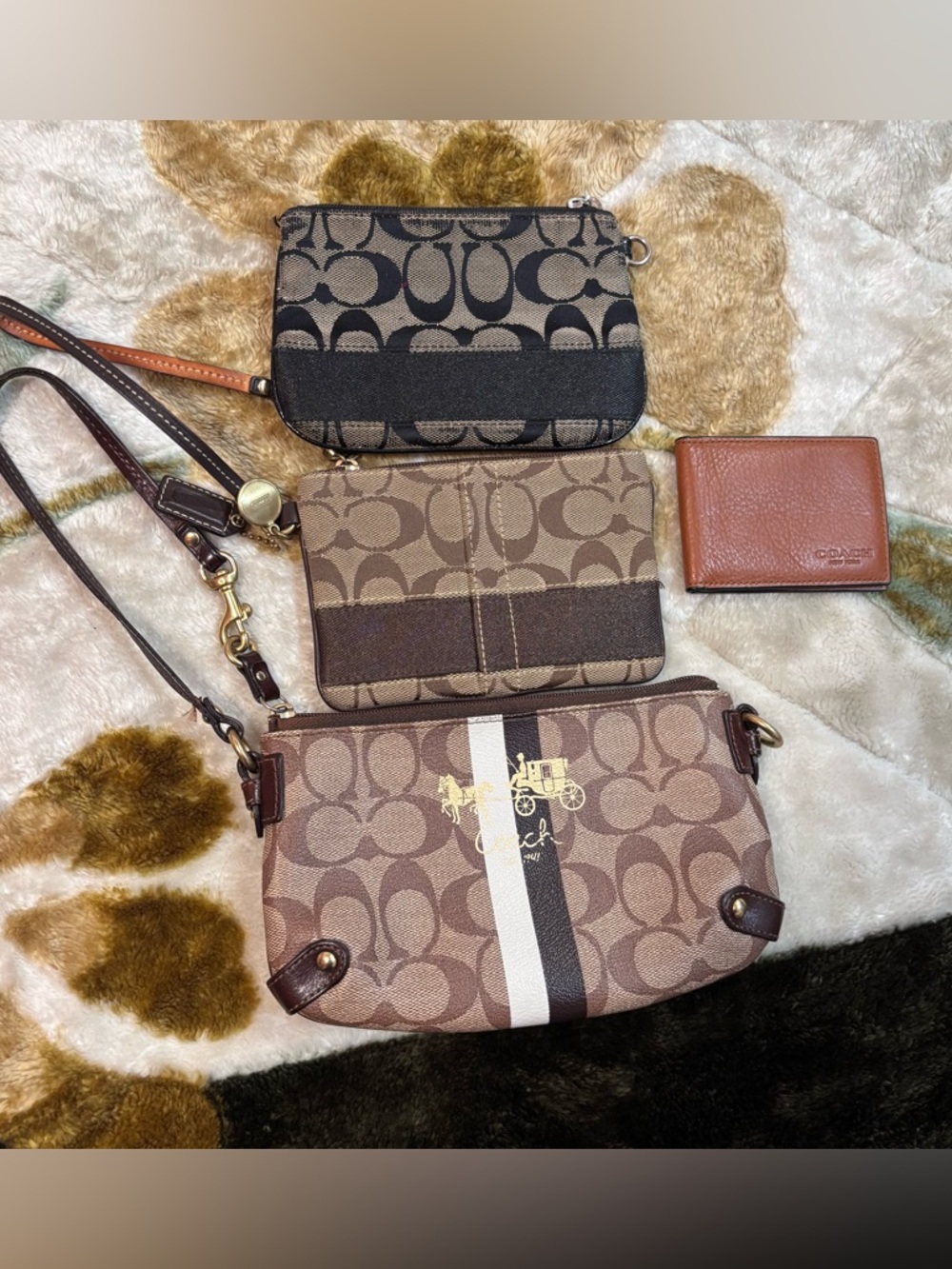 Bundle-Coach Brown Signature Canvas  with Matching Wristlet